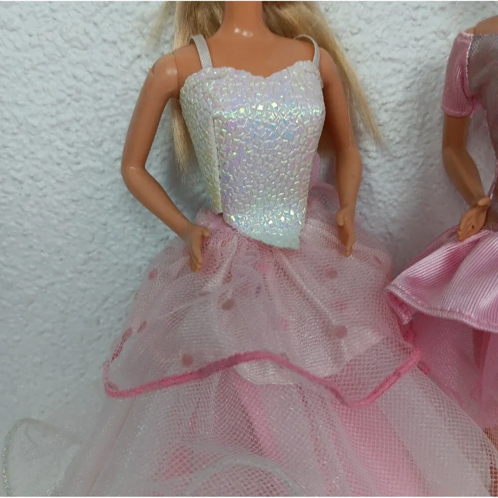 Barbie Super Hair 1986 Doll Super Star 80s Big Hair Blue Eyeshadow Pink Dress